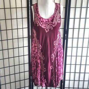 Mini Indian Batik Dress One Size